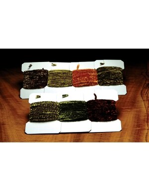 Hareline Dubbin Variegated Chenille in Black and Brown